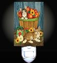 Cats in Apple Baskets Decorative Night Light