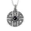 FOJO's Marcasite Art Deco Onyx Pendant