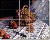 Alfred Sisley Fruit Vegetables Ceramic Tile Mural 15 | 17x21.25 using (20) 4.25x4.25 tiles
