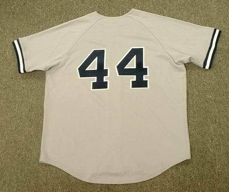 REGGIE JACKSON New York Yankees 1977 Majestic Throwback Away Baseball Jersey, XL