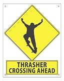 Street Sign skate board / X games funny cool bedroom retro wall decor