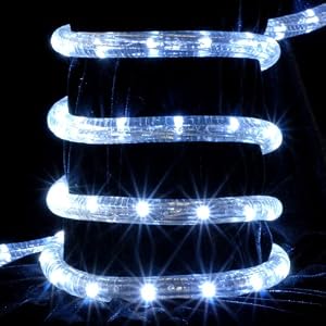 Pure White LED Rope Light 150ft Spool with Accesories from Seasonal Celebration Lighting