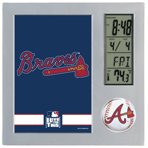 MLB Atlanta Braves Digital Desk Clock