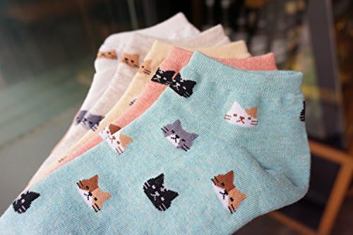 Little Cat Ankle Socks - Women's Socks - 5 Pack (Cat Ankle)