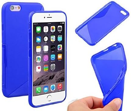 Zone Shop (TM) iPhone 6 S-Line Series Blue TPU Durable Case for Apple iPhone 6 (4.7 inch) Flexible Gel Rubber Cover for iPhone 6 By Zone Shop