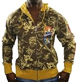 ED HARDY Christian Audigier Eagle Tattoo Mens Hoodie Hooded Sweatshirt