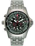 Torgoen - T1 04 02 B04 - Montre d'aviateur Homme - Quartz chronographe - Titanium - Bracelet en acier