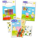 Peppa Pig Coloring Book Set with Peppa Pig Stickers and Crayons (Includes Bonus Pack of Zoo Animal Stickers)