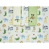 Just Born 4-Pack Flannel Receiving Blankets