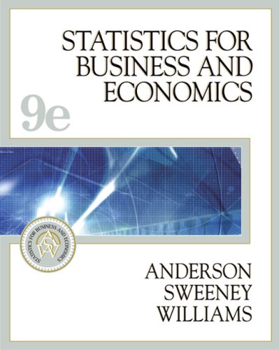 Statistics for Business and Economics, Ninth Edition