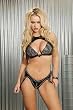 Elegant Moments Leather top trimmed w/ studs w/ buckle back closure