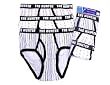 Men's 12-pack Fly Front Striped Briefs