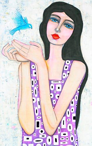 Art Print 12x18 "Blue Bird" By Natalie Briney Artist
