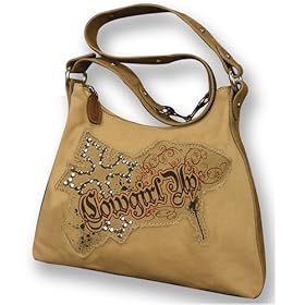 Khaki Canvas 'Cowgirl Up' Tattoo Handbag