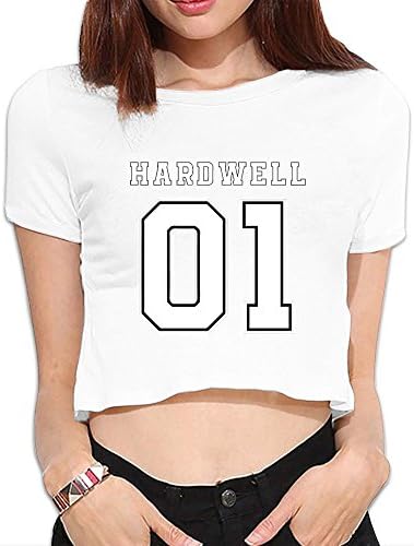 IVON Women's White Design Hardwell 01 Dew Navel T-Shirt White Medium