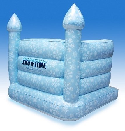 Inflatable Snow Castle for Indoor Snowball Fights, Snowtime Anytime Blow-up Snow Fort