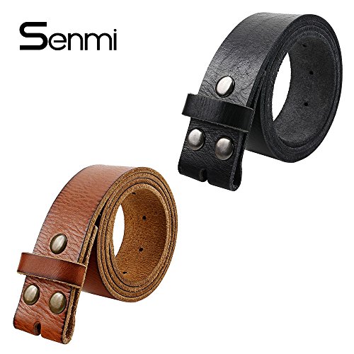 Senmi Men's Classic Full Grain Belt Genuine Leather Belt Strap without Belt Buckle
