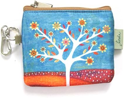 Cute Coin Purse - Tree on Blue 4.25" X 3.25"