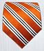 100% Silk Woven Tangerine Striped Tie