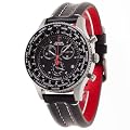 Detomaso Classic Herren-Armbanduhr XL Firenze Titanium Schwarz Chronograph Leder DT1024-A