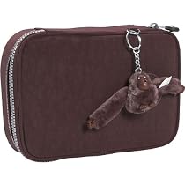 Kipling 100 Pens Pencil Case (Discontinued Colors) (Cassis)