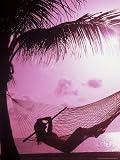 Woman Relaxing in a Hammock on the Beach at Sunset Photographic Poster Print by Bill Bachmann, 18x24 Woman Relaxing in a Hammock on the Beach at Sunset Photographic Poster Print by Bill Bachmann, 18x24
