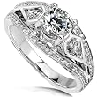 1-1/2ct TW Round & Shield Diamond Engagement Ring in 14Kt Gold (Size 6.5)