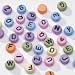 Alphabet Beads, 7mm Round Multi Color, Black Letters 250/pkg (Pack of 1)