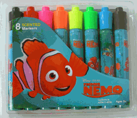 Disney Kids Drawing Supplies - Finding Nemo 8 pcs scented markers