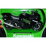 1:12 Scale Newray 2009 Black Kawasaki Ninja Zx-14 Diecast Motorcycle Model by New Ray