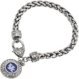 NCAA Kentucky Wildcats Ladies Heart Clasp Bracelet