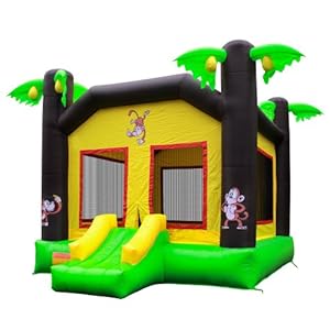 Commercial Grade Tropical Monkey Safari Bounce House with Blower from Inflatable HQ