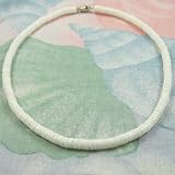 Hawaiian Puka Shell Necklace Smooth White Flat Cut Men's Bead Surfer Beach Choker