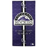 Colorado Rockies Purple Team Stripe Beach Towel