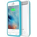 iPhone 6S Battery Case - iPhone 6 Battery Case, Trianium Atomic S iPhone 6 6S Portable Charger Charging Case [White/Blue][Lifetime Warranty]-3100mAh Battery Pack Juice Bank [MFI Apple Certified]