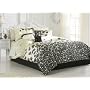 Elegant Black and White Floral 6Pc Comforter Set Bedskirt Dec Pillows