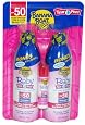 Banana Boat Baby Tear Free SPF 50 Continuous Spray Sunscreen, 8 Oz. (Pack of 2) + Banana Boat Baby SPF 50 0.55 oz Sunscreen Stick