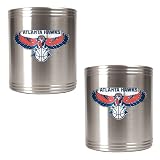 Atlanta Hawks NBA 2pc Stainless Steel Can Holder Set - Primary Logo