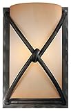 Minka Lavery 1974-1-138 Wall Sconce Aspen Bronze,1-60W Candelbra,Rustic Scavo Glass