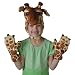 Giraffe Cap-and-Paw Costume Set: One Size fits Most Plush Hood and Gloves