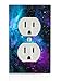 Nebula Galaxy Space Design Pattern Print Electrical Outlet Plate