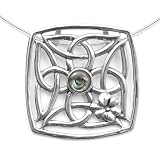 Sterling Silver Open Pansy w/ Abalone Accent Pendant
