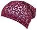 D&Y Women's Loose Shimmery Lightweight Ladder Stitch Knit Skull Cap (One Size)