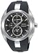 Seiko Men's SNAC21 Arctura Chronograph Black Dial Black Rubber Alarm Watch