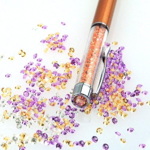 Teviwin(TM)(B043) Crystal Ballpoint Pen,Slender and Shining,Come with Present Box,Perfect Gift for Women (Champagne)