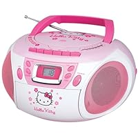 Exclusive Hello Kitty KT2028A Stereo CD Boombox with Cassette Player/Recorder and AM/FM Radio By SPECTRA