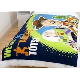 Toy Story Movie 3 Space Blue Fleece Blanket Throw