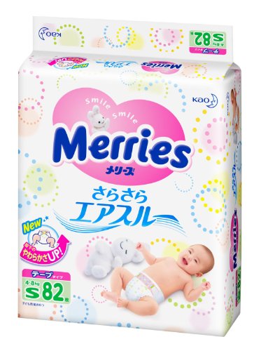 メリーズ さらさらエアスルー Sサイズ(4~8kg) 82枚