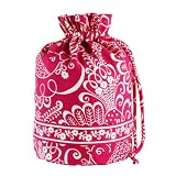 Vera Bradley Ditty Bag-TWIRLY BIRDS PINK