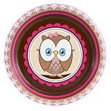 Look Whoo's 1- Pink Dessert Plates (8 count) Infant
